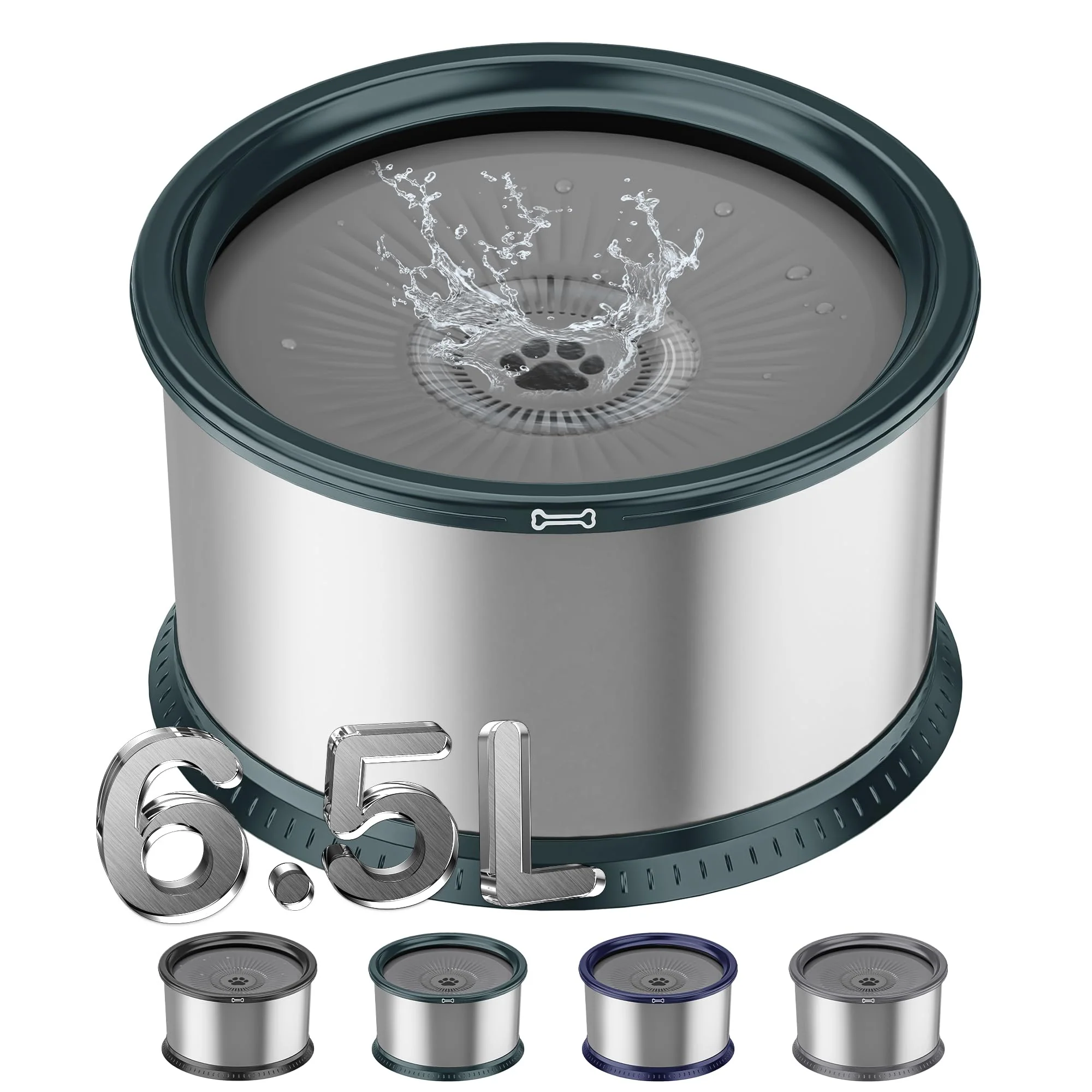 Verified Twinsing 1.6 Gallon Stainless Steel Dog Water Bowl — Large Capacity No-Spill Proven