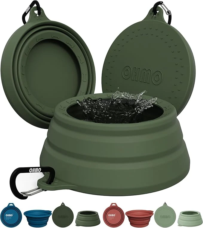Trendy OHMO Spill Proof Collapsible Dog Water Bowl 24oz for Cars No Splash Portable Bowls for Dog Travel Dishwasher Safe Pet Essentials for Road Trips Cat Travel AccessoriesAbout ThisOverview Proven