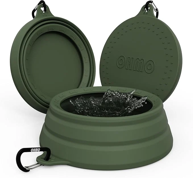 Advanced OHMO Spill Proof Collapsible Dog Water Bowl Large 34oz for Cars No Splash Portable Bowls for Dog Travel Pet Essentials for Road Trips Cat Travel AccessoriesAbout ThisOverview Consistent