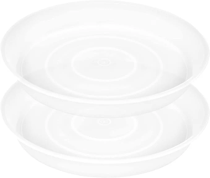 First-Class 2 Pack of 17 inch Plant Saucer 2.3 Depth Tray Large Deep Garden Plastic Proven