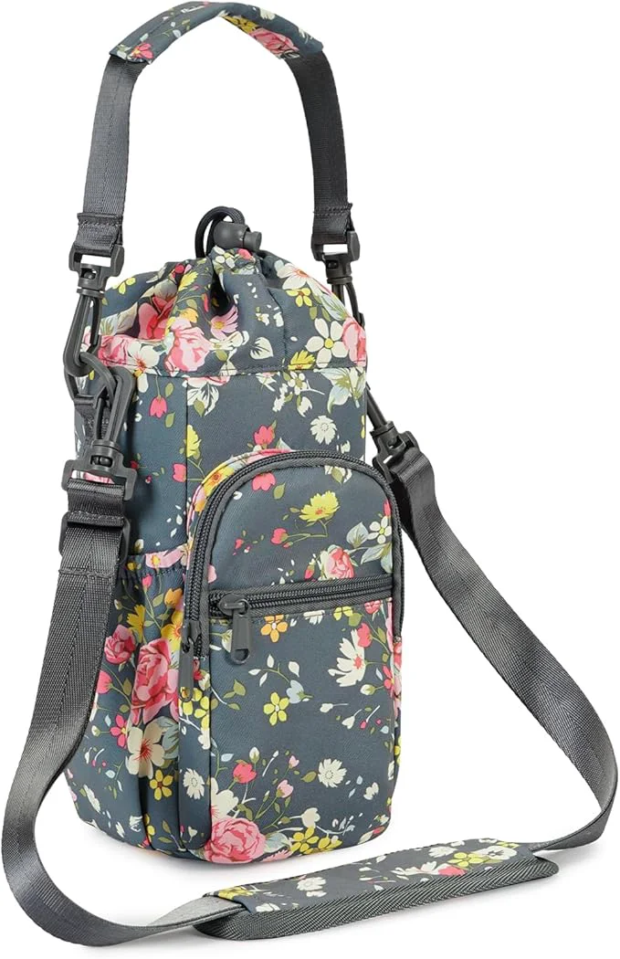 Outstanding sportsnew Water Bottle Holder with Strap 32oz 40oz Insulated Water Bottle Carrier Sling Bag with Phone Pocket CrossbodyAbout This Refined