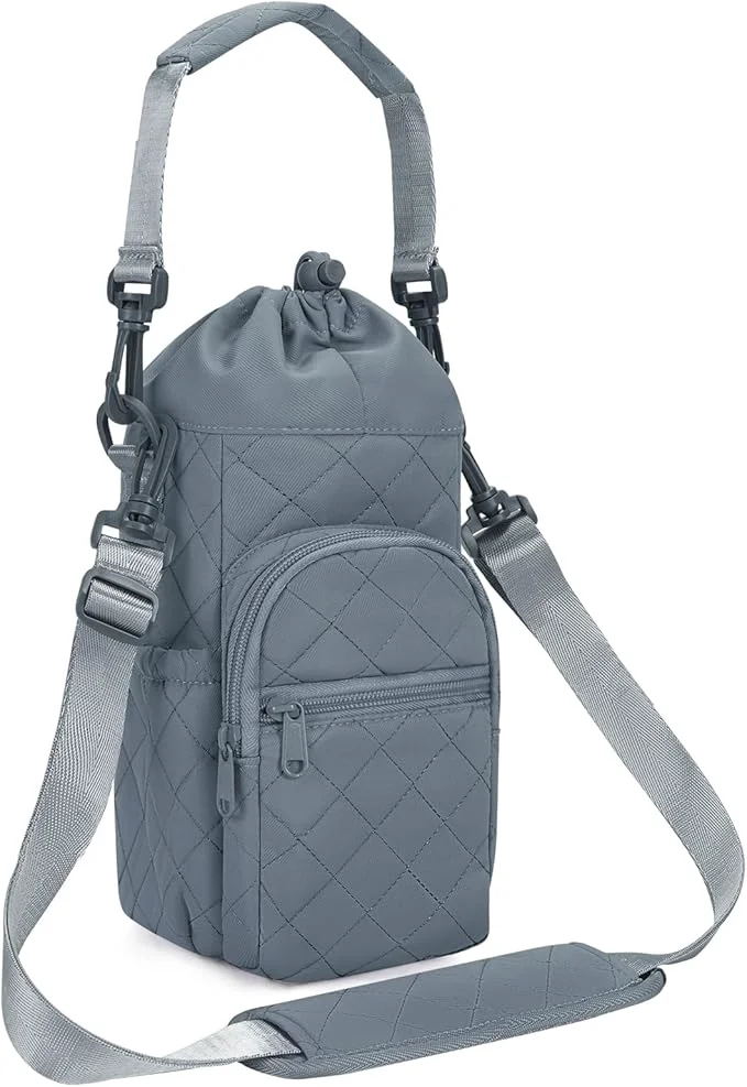 Practical sportsnew Water Bottle Holder with Strap 32oz 40oz Insulated Water Bottle Carrier Sling Bag with Phone Pocket CrossbodyAbout This Certified