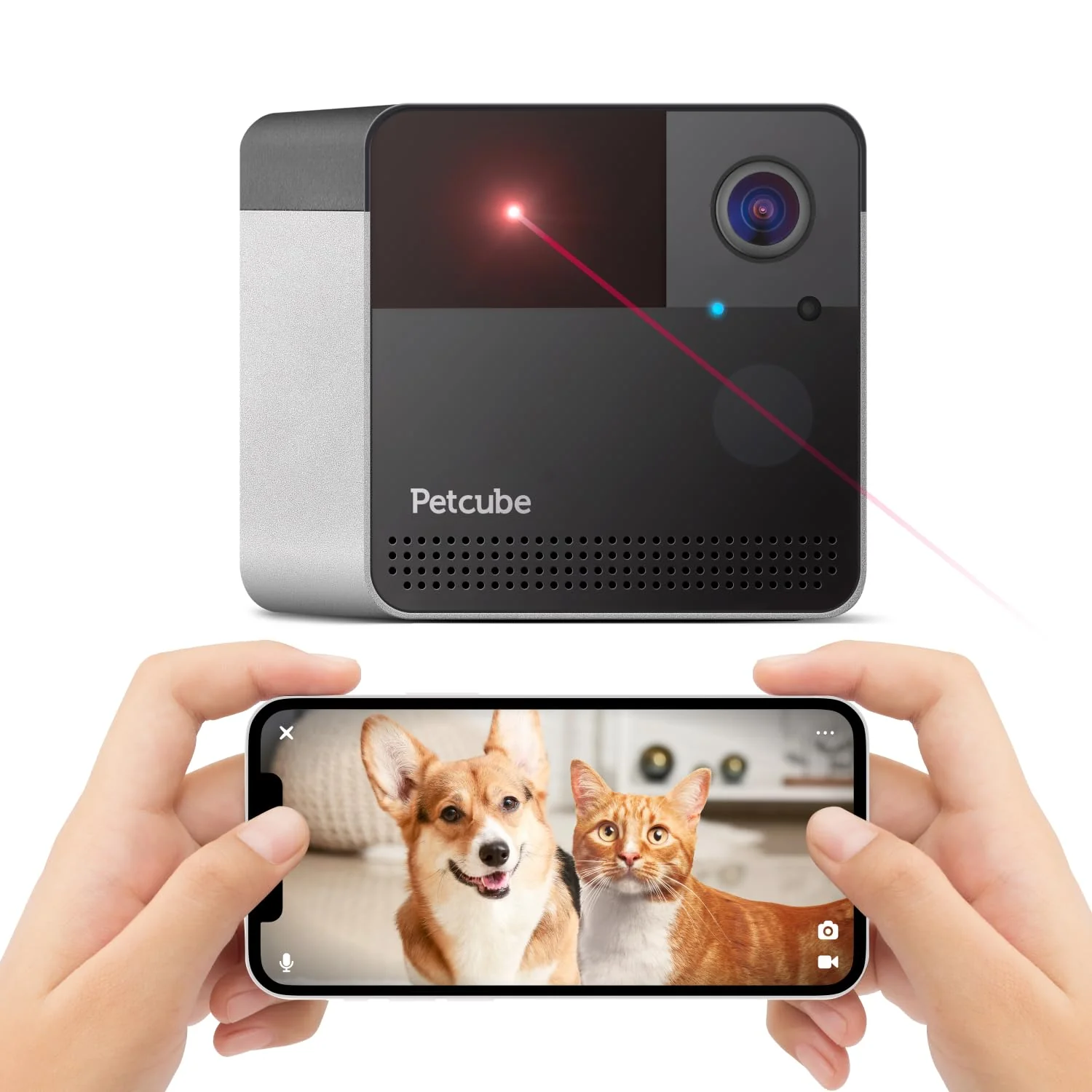 Pure Petcube Play 2 Wi-Fi Pet Camera – 1080p HD Video Laser Toy 160° View Night Vision 2-Way Audio Relaxed