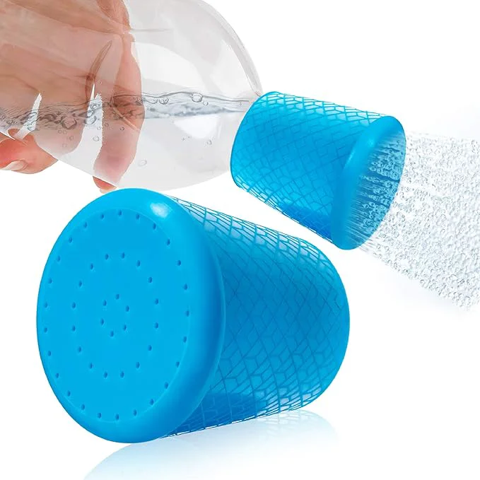 Comfortable Impresa Water Bottle Attachment Shower Sprinkler Cap - Blue Silicone 2-Pack Fits 16oz-2L - Water Bottle Rinse Cap for Sand Dirt Removal - for Camping HikingAbout ThisOverview Original Design