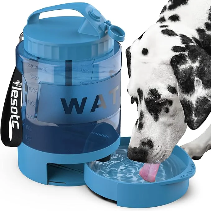 Casual Dog Water Bowl Dispenser 77oz Large Pet Dog Water Bottle Portable with Pull-Out Travel Water Bowl for Dogs Portable Water Bowl for Dogs on The Go Camping Essentials Hiking Traveling AccessoriesAbout ThisOverview Clean