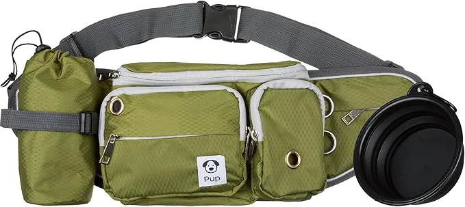 Authentic Dog Treat Pouch with Poop Bag Holder Water-Resistant Fanny Pack with Collapsible Bowl Bottle Holder – Olive Green Waist Bag for Training Hiking Walking – Fits All Phones Large SizeAbout ThisOverview Trendy