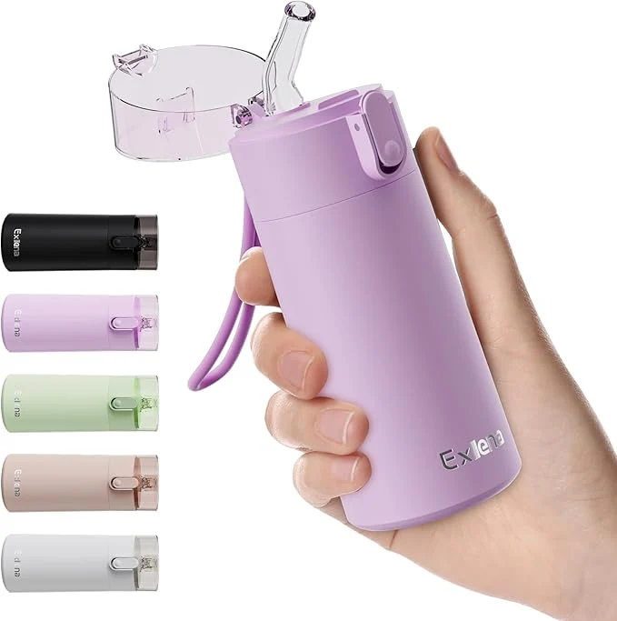 Sophisticated 5oz Small Water Bottles with Straw Mini Water Bottle with One-Hand Op Consistent