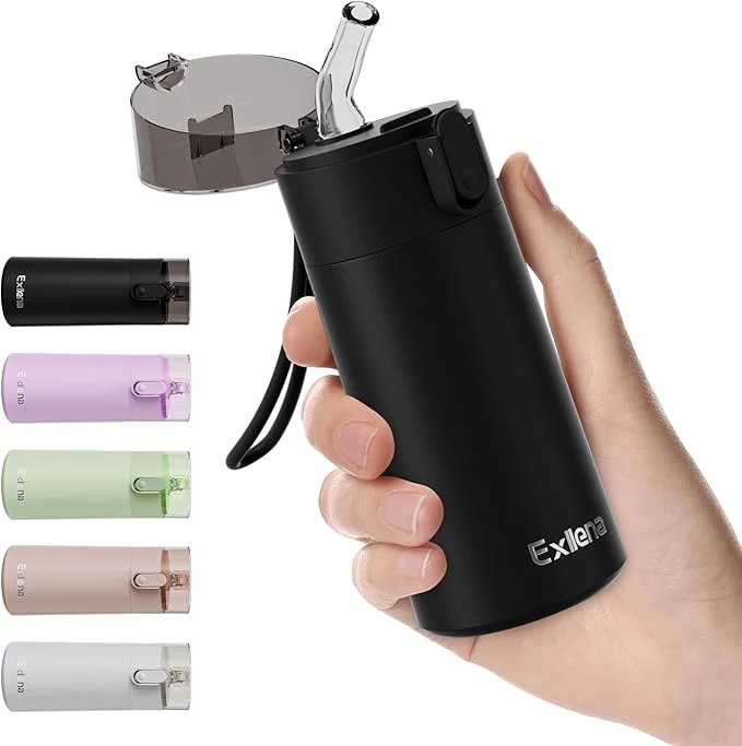 User-Friendly 5oz Small Water Bottles with Straw Mini Water Bottle with One-Hand Op Fine
