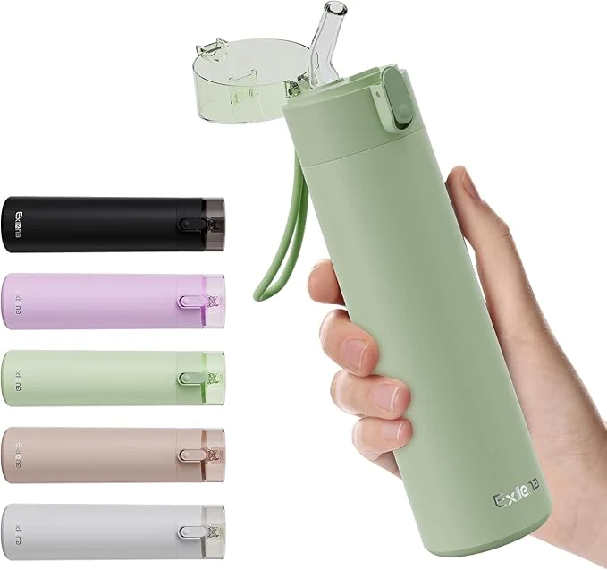 Responsible 9oz Small Water Bottles with Straw Mini Water Bottle with One-Hand Op Sustainable