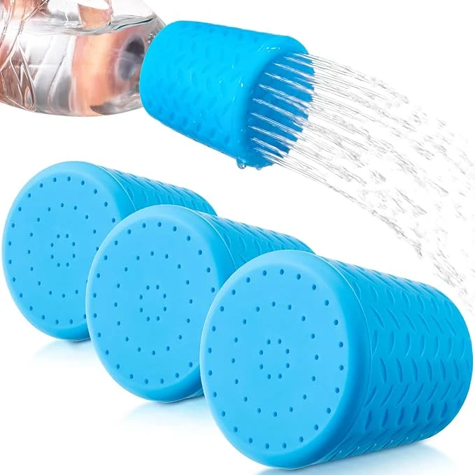 Crafted 3 Pieces Portable Outdoor Shower for Dogs Bottle Attachment Outdoor Water Sprayer Accessory Works with Most Plastic Water or Soda Bottles from 16 oz to 2 Liters Sky Blue About ThisOverview Breathable