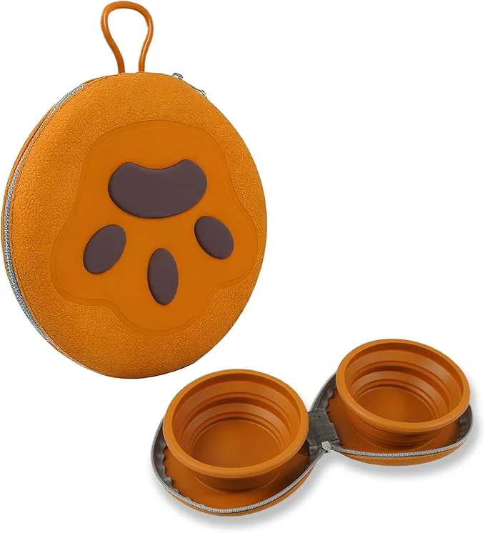 Breathable Zegcohjave Collapsible Dog Bowls Travel Dog Bowl Dog Water Bowl Cat Bowl Portable Pet Bowl Suitable for Travel Camping and Hiking Brown About ThisOverview Stylish