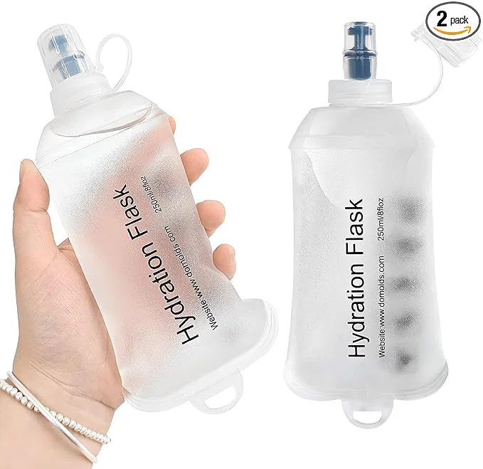 Organic GYGYL Soft Flask TPU Collapsible Soft Water Bottle for Hydration Pack Running Vest Leak-Proof Folding Water Bottle for Hiking Cycling Climbing Jogging-250ml White 2pcsAbout ThisOverview Trusted