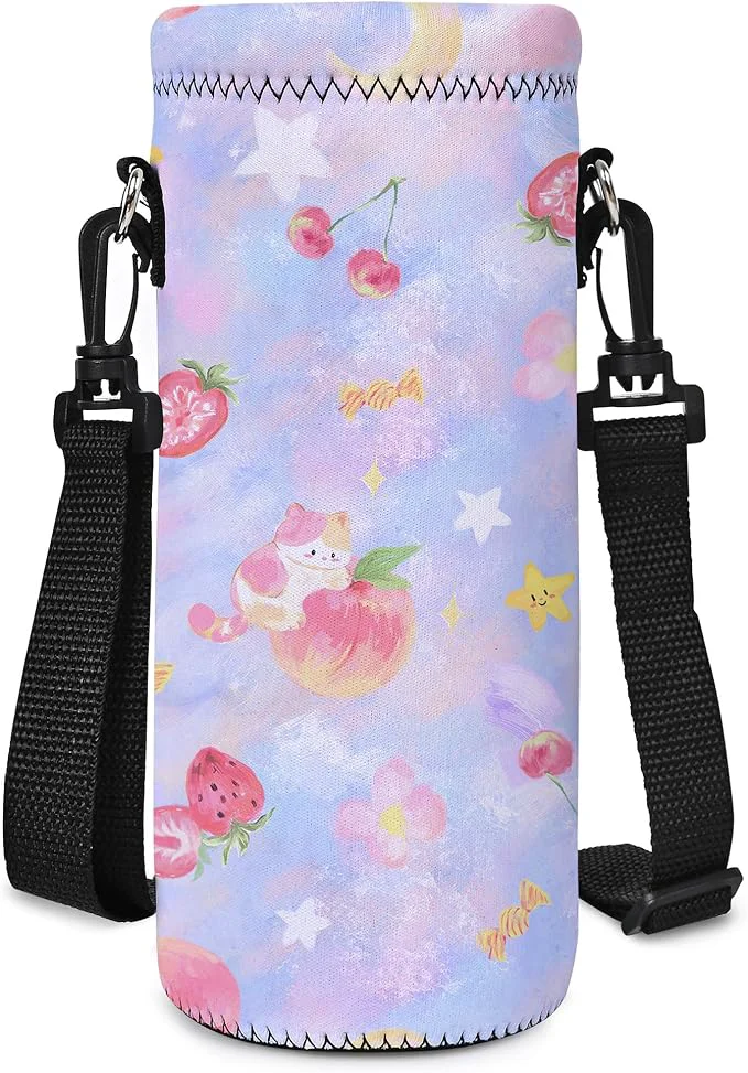 Contemporary AUPET Water Bottle Bag Carrier 24oz 32oz Insulated Neoprene bottle Sling Holder Case Pouch Cover for 1000ML 750ML Bottles with Shoulder Strap for walkingAbout This High-End
