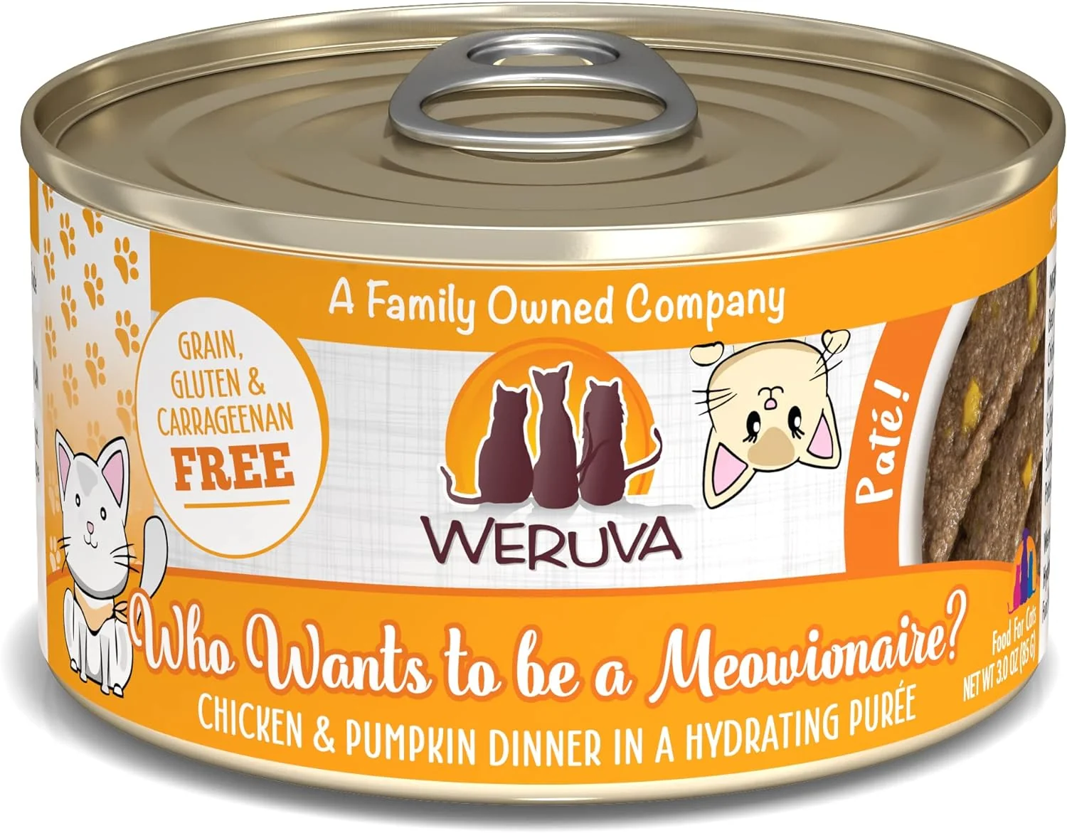 Efficient Weruva Wet Cat Food Who Wants to be a Meowionaire with Chicken and Pumpkin Pate 3oz Can Pack of 12 Unique