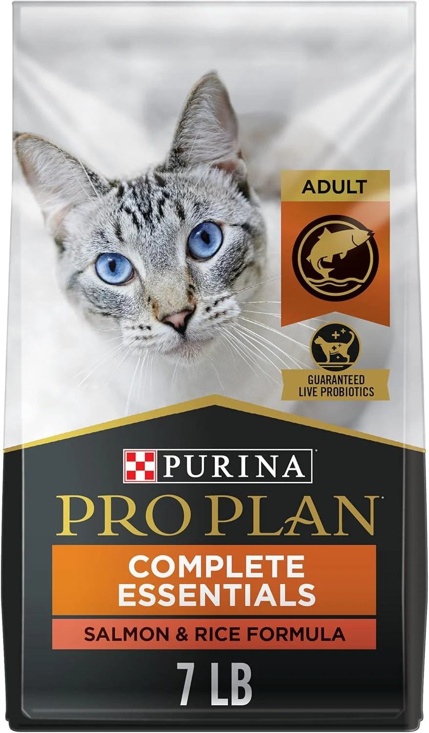 Organic Purina Pro Plan High Protein Cat Food With Probiotics for Cats Salmon and Rice Formula - 7 lb. Bag Reusable