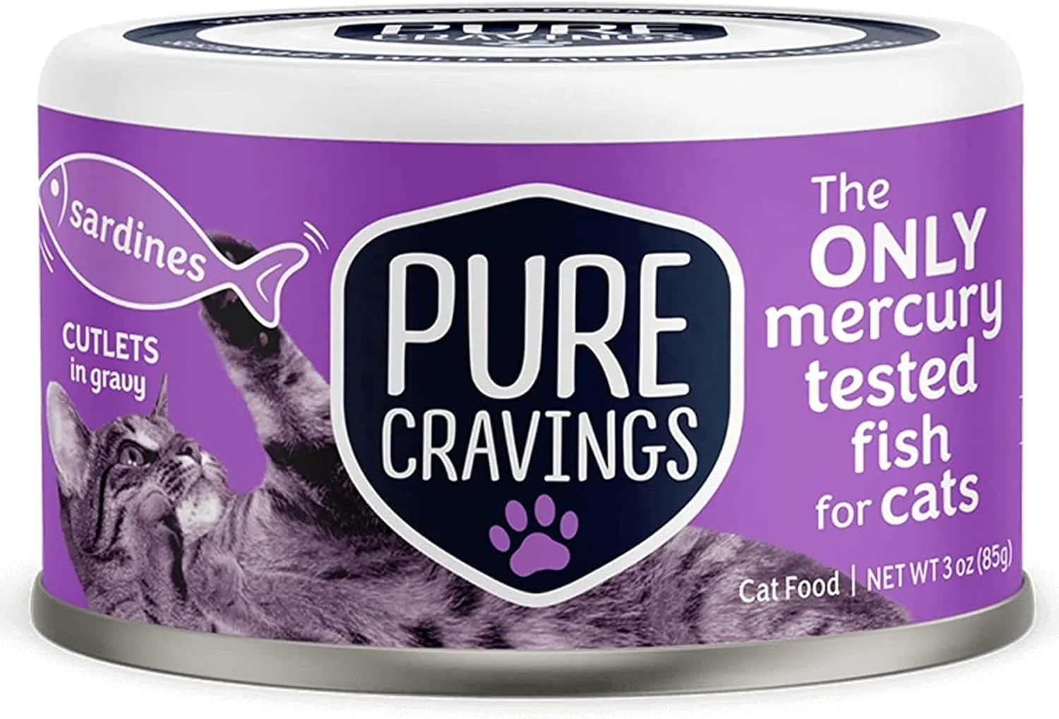 Organic Wet Cat Food Canned Sardines Cutlets in Gravy Every Catch is Mercury-Tested Moist Can Fish for Cats Grain- Protein Non-GMO Pack of 12 Detailed