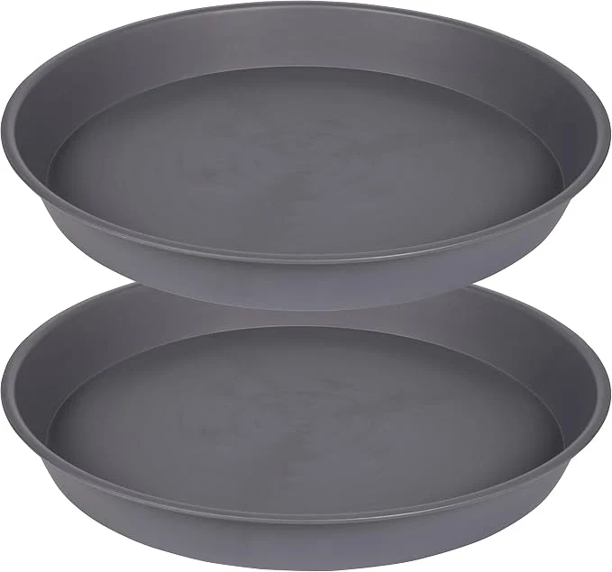 Elegant 2 Pack of 14 inch Plant Saucer Heavy Duty Round Plastic Plant Water Tray Innovative