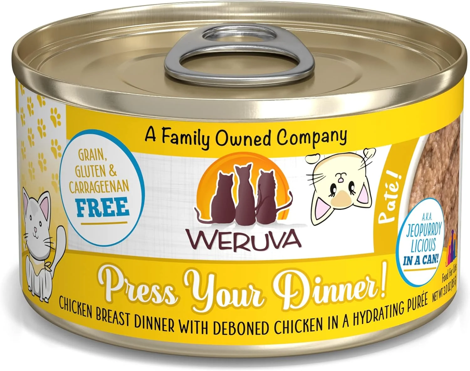 Comfortable Weruva Classic Cat Paté Press Your Dinner with Chicken 3oz Can Pack of 12 Selected
