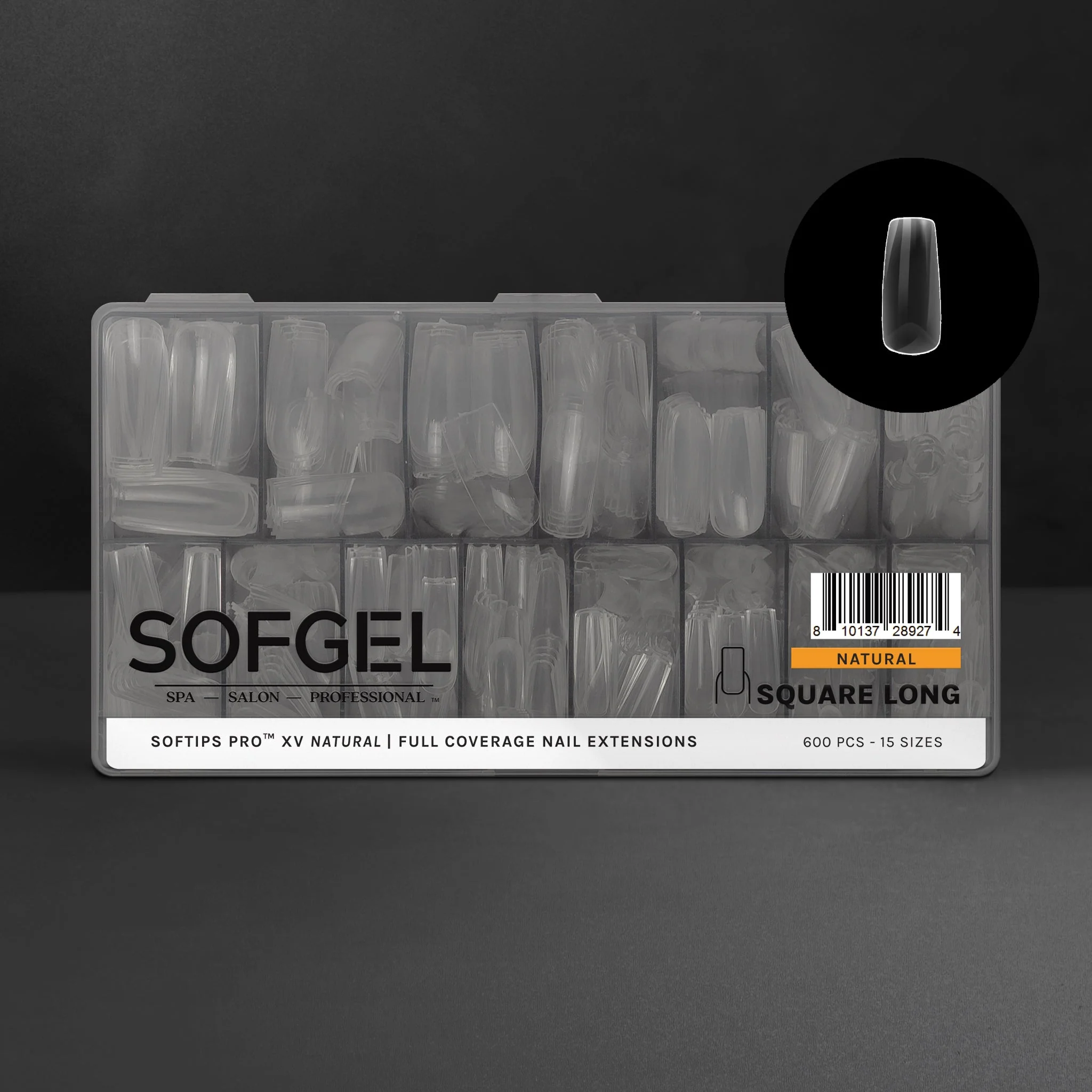 Fine Crafted SOFTIPS PRO™ XV NATURAL - SQUARE LONG Effective