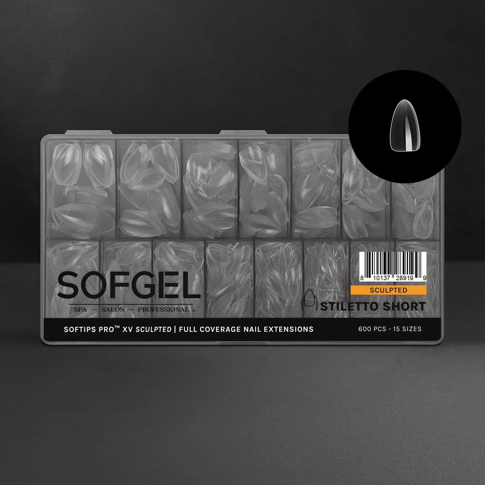 Sustainable SOFTIPS PRO™ XV SCULPTED - STILETTO SHORT Enhanced
