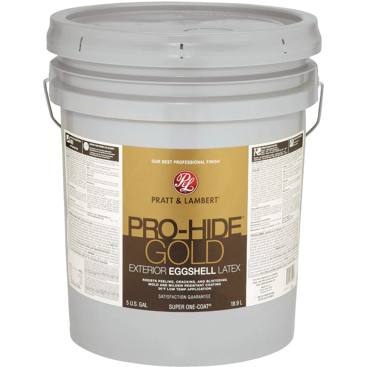 Advanced Pratt Lambert Pro-Hide Gold Latex Eggshell Exterior House Paint Base 1 5 Gal. Prestigious