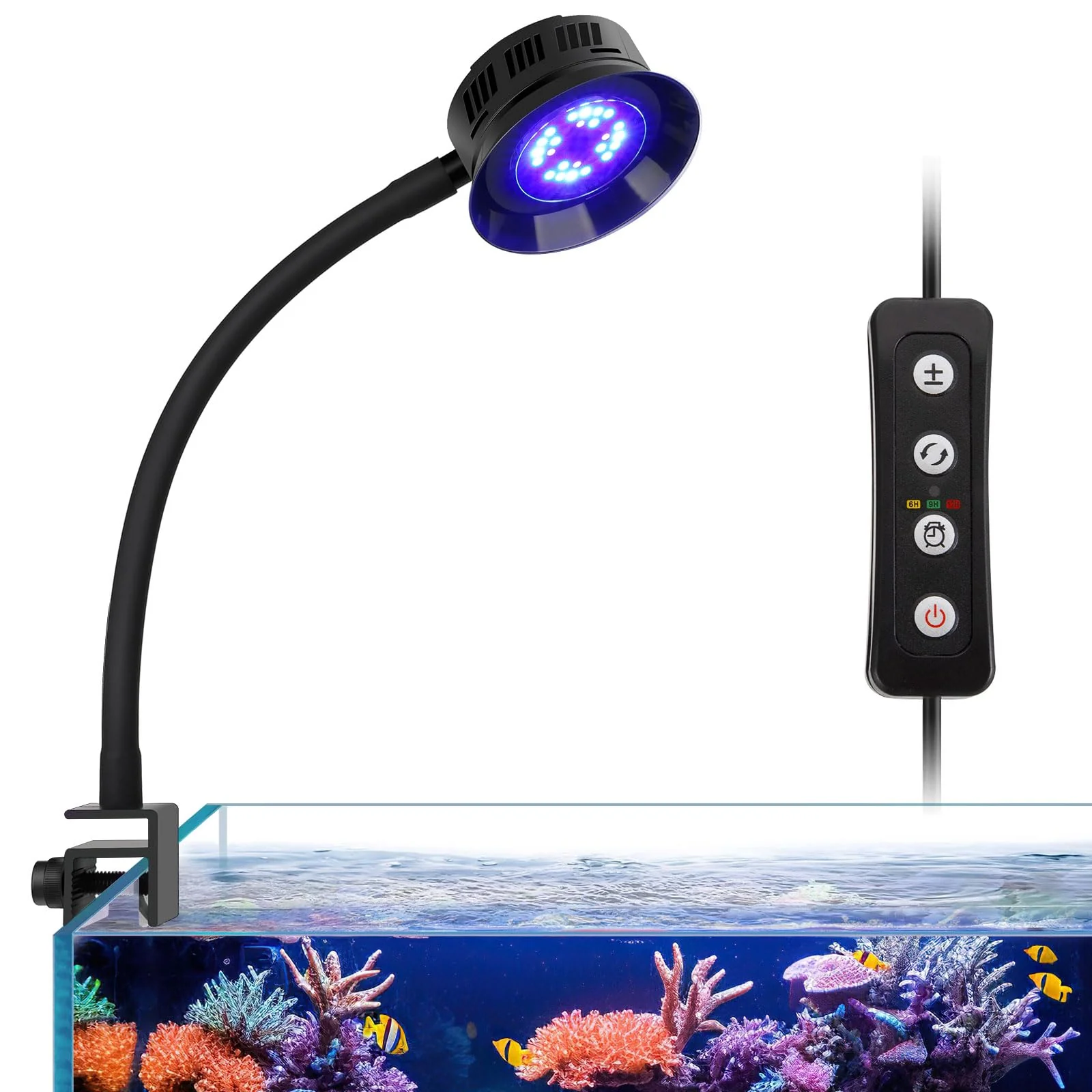Trusted Hygger 30W Aquarium LED Reef Light – Dimmable Full Spectrum Nano Saltwater Lighting for SPS LPS Efficient