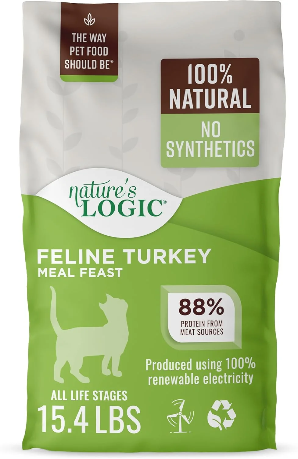 Elite Nature's Logic Turkey Dry Cat Food 1 Pack 15.4 lb Stylish