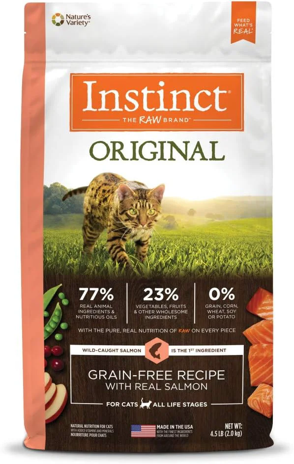 Breathable Salmon Dry Cat Food 4.5 lb. Bag Recyclable