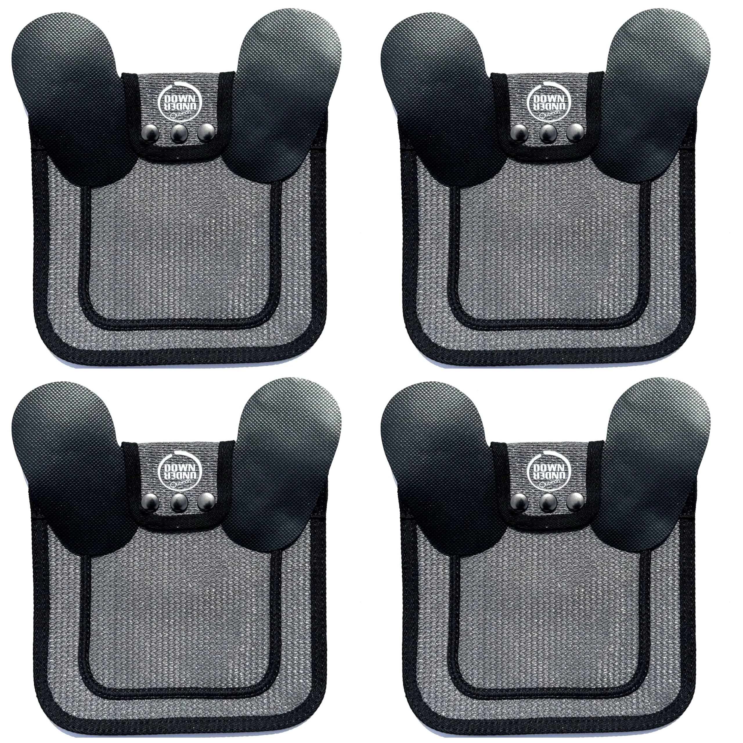 Authentic DOWN UNDER OUTDOORS 4-Pack Medium-Large Poultry Saddles with Adjustable Straps Grey Mesh Carefully Designed