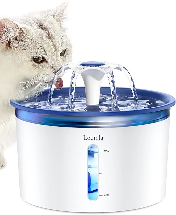 Relaxed Loomla Cat Water Fountain 85oz 2.5L Pet Water Fountain Indoor Automatic Dog Water Dispenser with Switchable LED Lights 2 Filters for Cats Dogs Pets Navy Blue VC1471About ThisOverview Superior