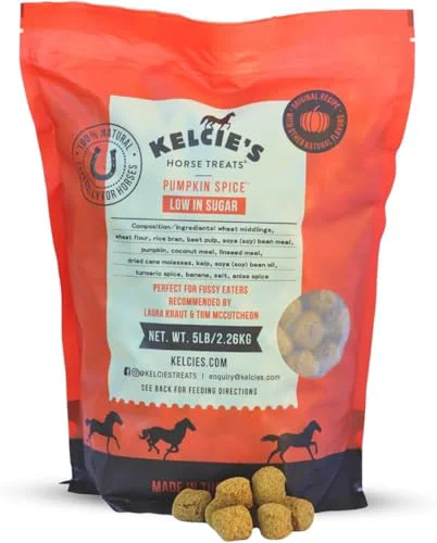 Artisan Kelcies Pumpkin Spice Horse Treats – Low Sugar Digestive-Friendly Crunch 5 lb Elegant