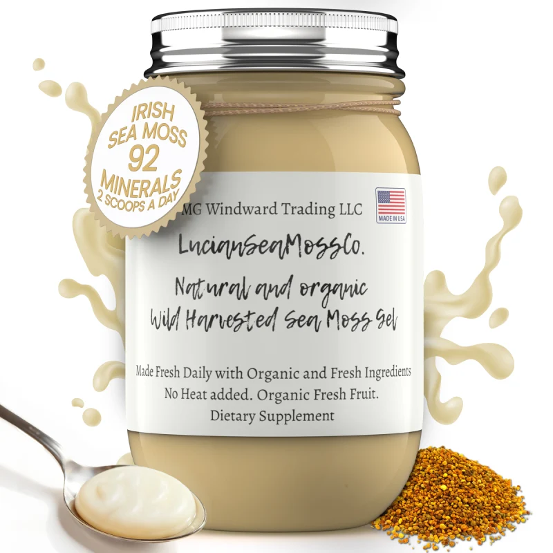World-Class Bee Pollen Infused Organic Sea Moss Gel Enhanced