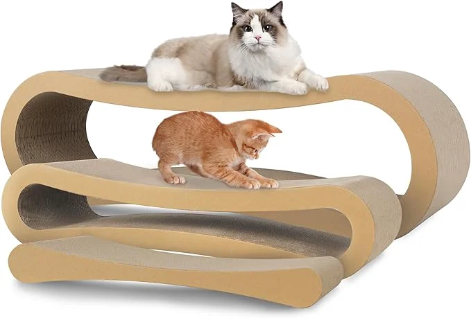 Advanced 3 in 1 Cat Scratcher Cardboard Cat Scratching Board Furniture Protector Cat Scratching Post Cat Beds for Indoor Cats Infinity Shape X-LargeAbout ThisOverview Comfortable