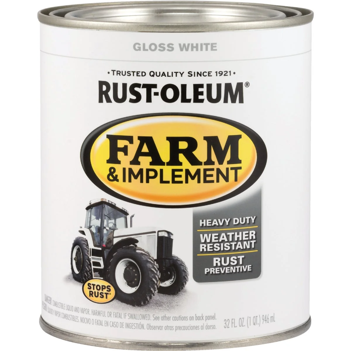 Dependable Rust-Oleum 1 Quart White Gloss Farm Implement Enamel Optimized