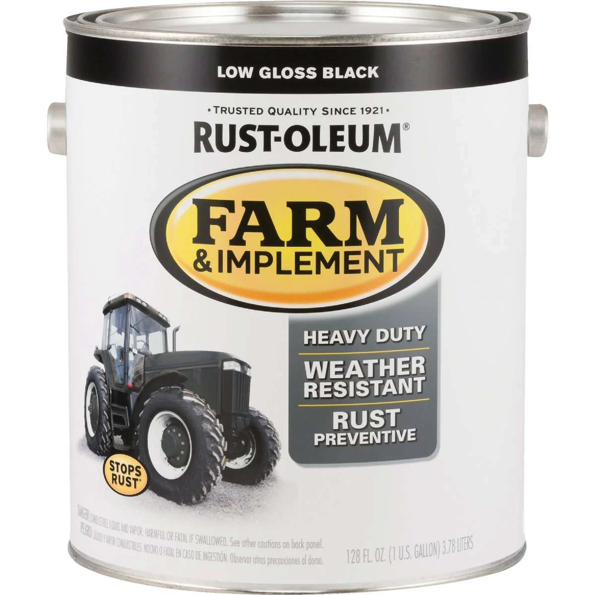 Authentic Rust-Oleum 1 Gallon Black Low Gloss Farm Implement Enamel Recyclable