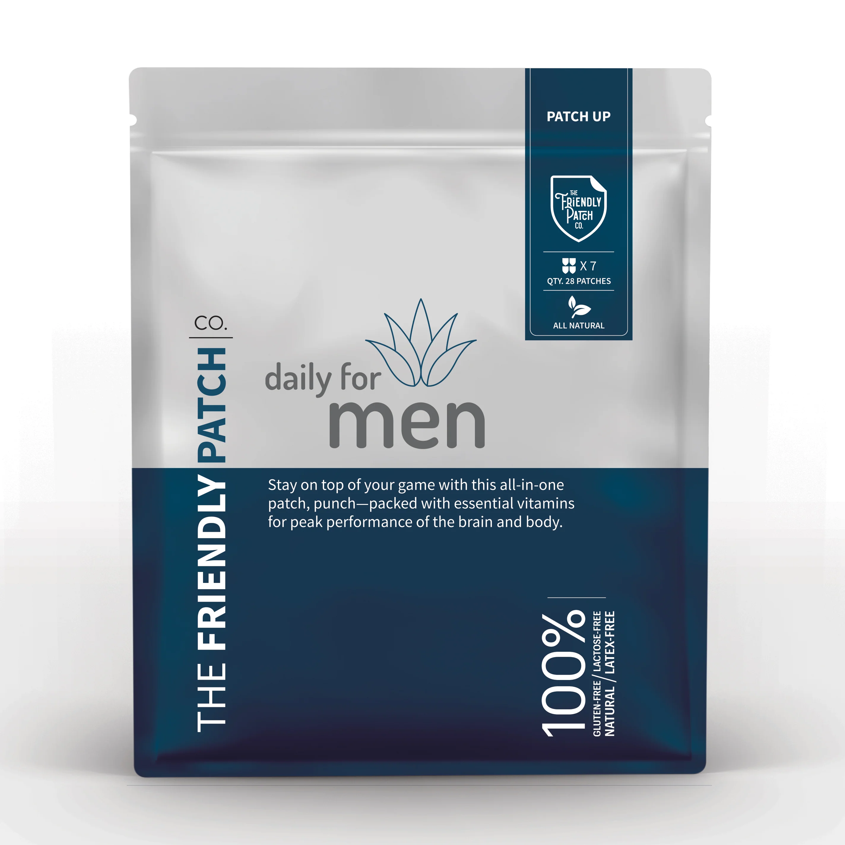 Fine Transdermal Men s Vitamin Patches 12-Hour Daily Support - 28 pack Premium Material