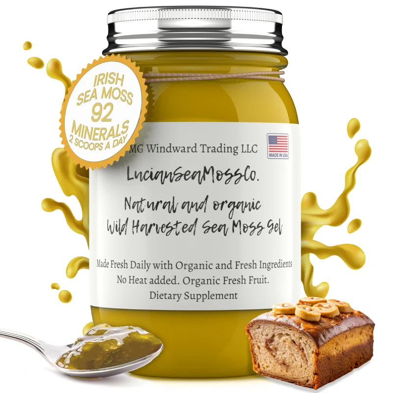Dependable Fresh Organic Banana Bread Infused Sea Moss Gel Efficient