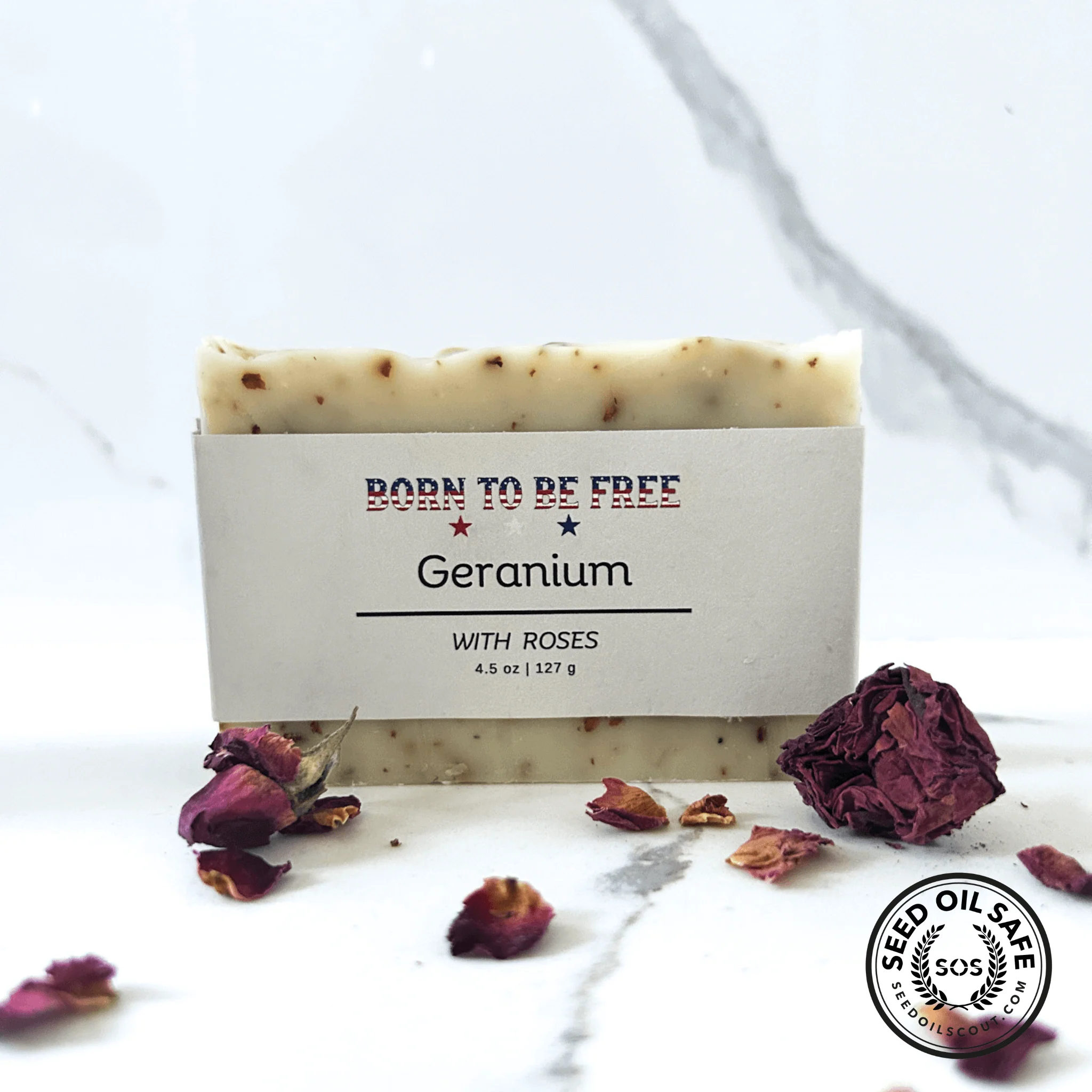 Comfortable Geranium Rose Tallow Soap Bar Selected