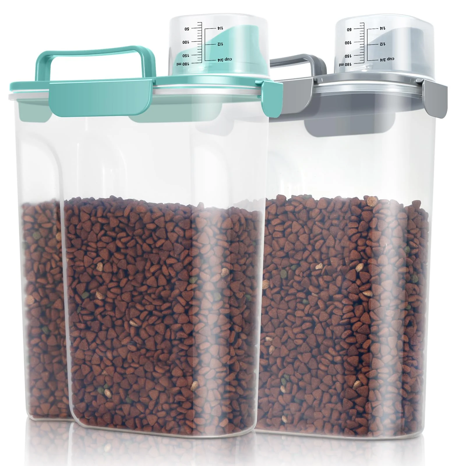 Casual TBMax 2-Pack Pet Food Storage Containers - Airtight 6-Qt Bins with Large Spout Portable Handle Luxury