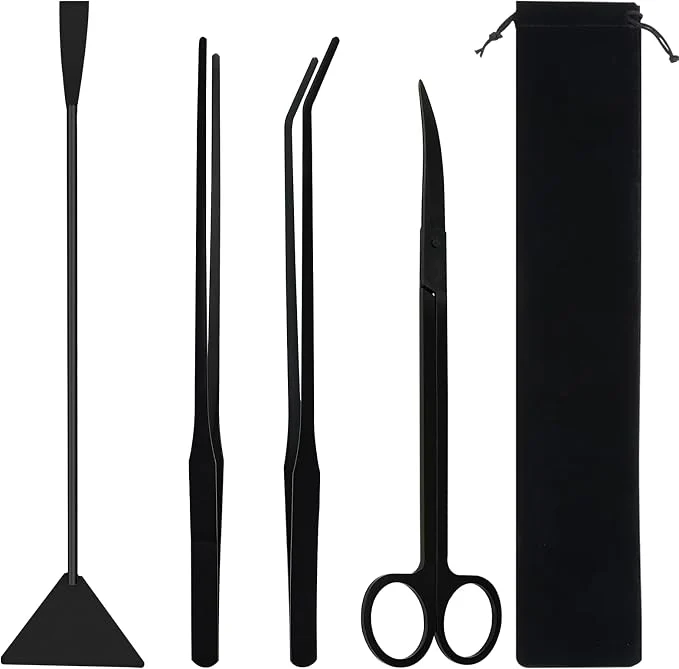 Soft Aquascaping Tools Aquarium Kit – 4PCS Plant Trimming Tool Set Versatile