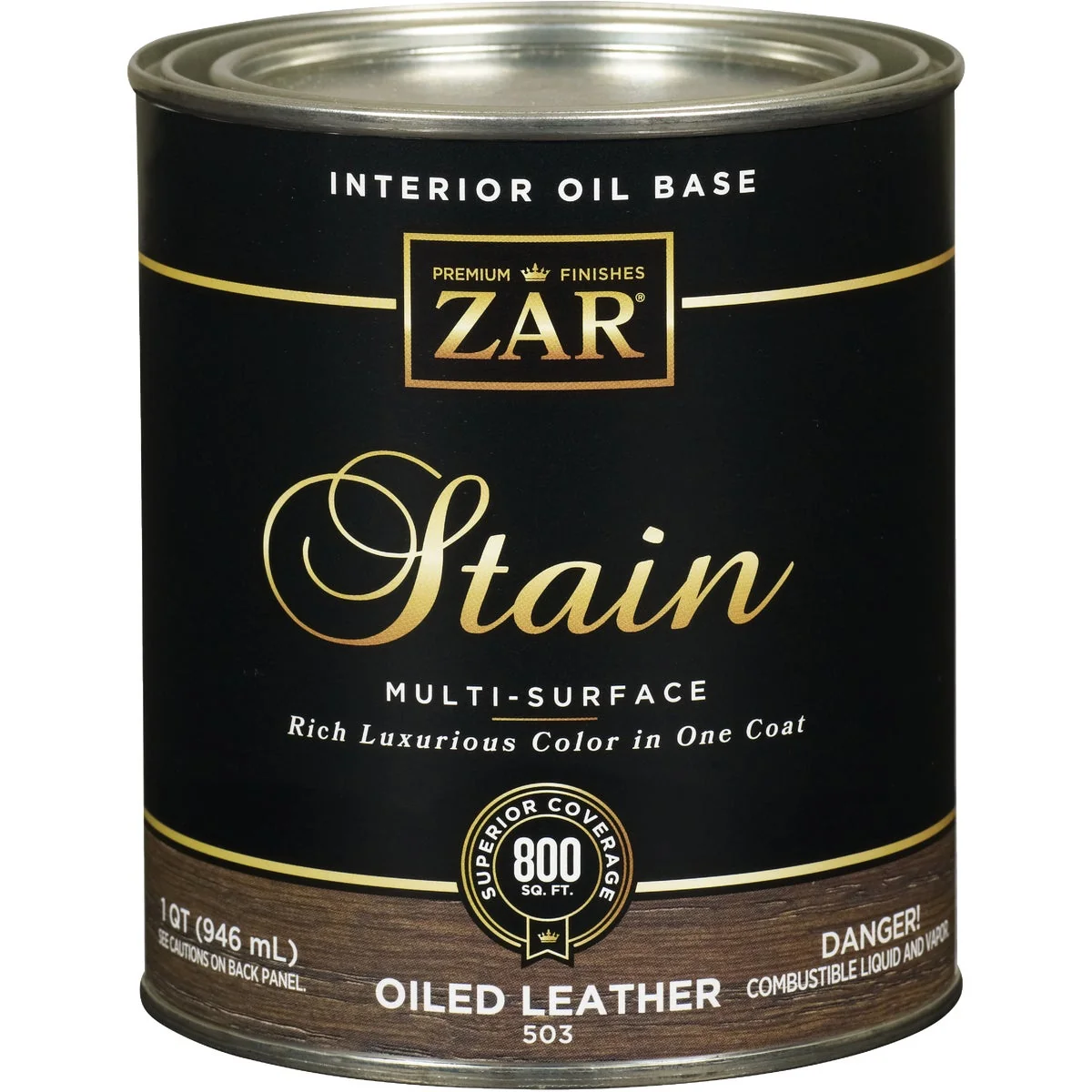 Lightweight Zar 1 Qt. Oiled Leather Oil-Based Multi-Surface Interior Stain First-Class