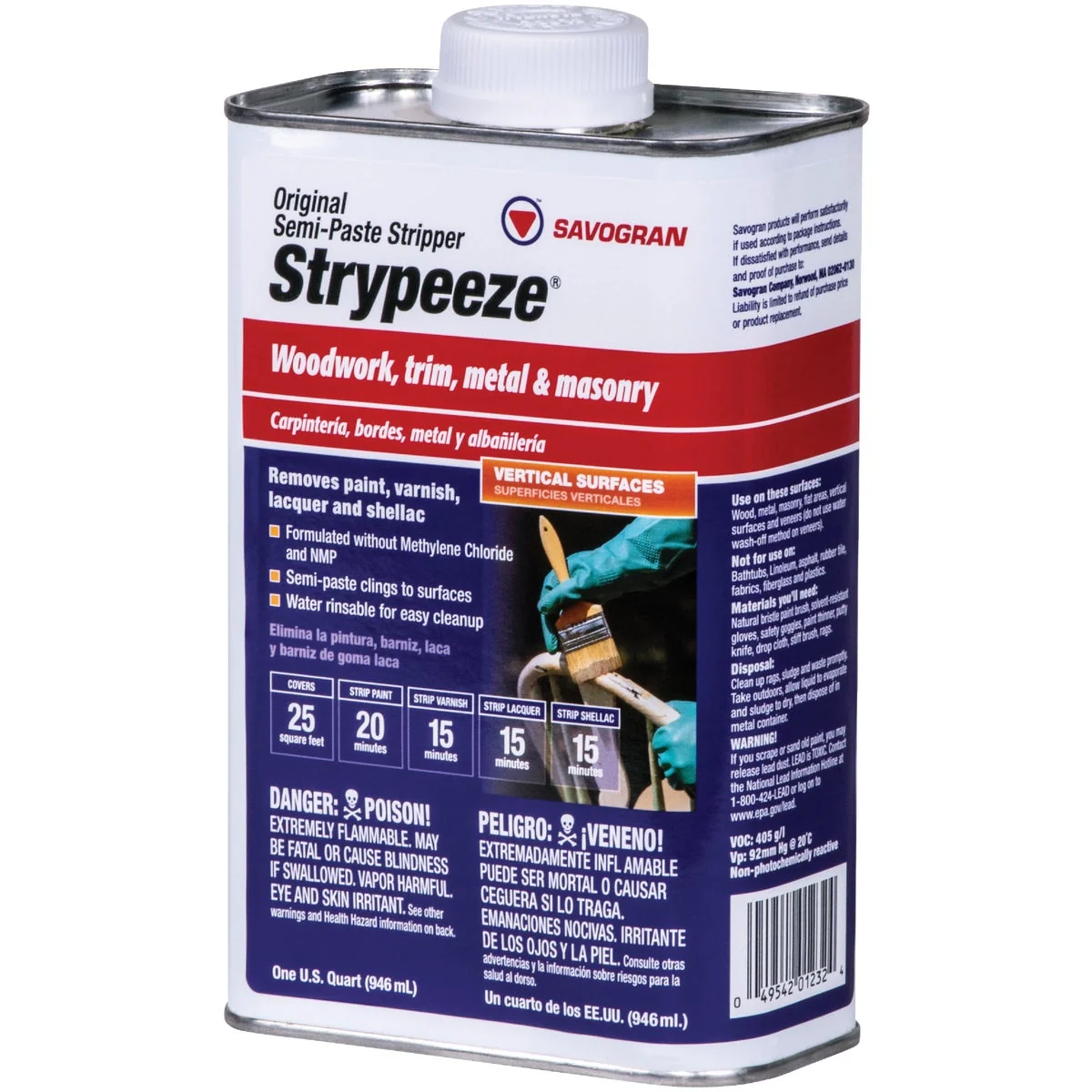 Genuine Savogran Strypeeze Quart Methylene Chloride Stripper Sophisticated