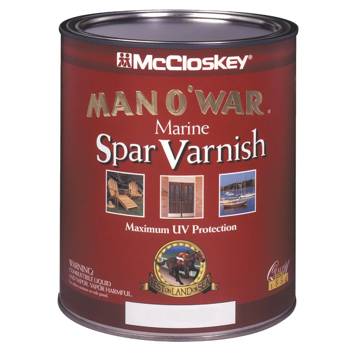 Exclusive McCloskey Man O'War Satin Marine Interior Exterior Varnish Quart Sustainable