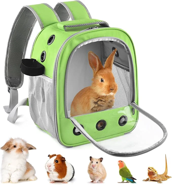 Certified Guinea Pig Carrier Backpack Portable Rabbit Travel Carring Bag Exclusive