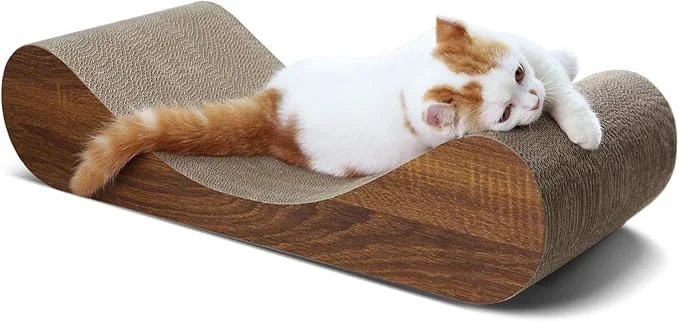 Authentic FluffyDream Cat Scratcher Cardboard Scratching Pad House Bed Furniture Protector Infinity Shape Curved Wood Bone About ThisOverview Easy-to-Use