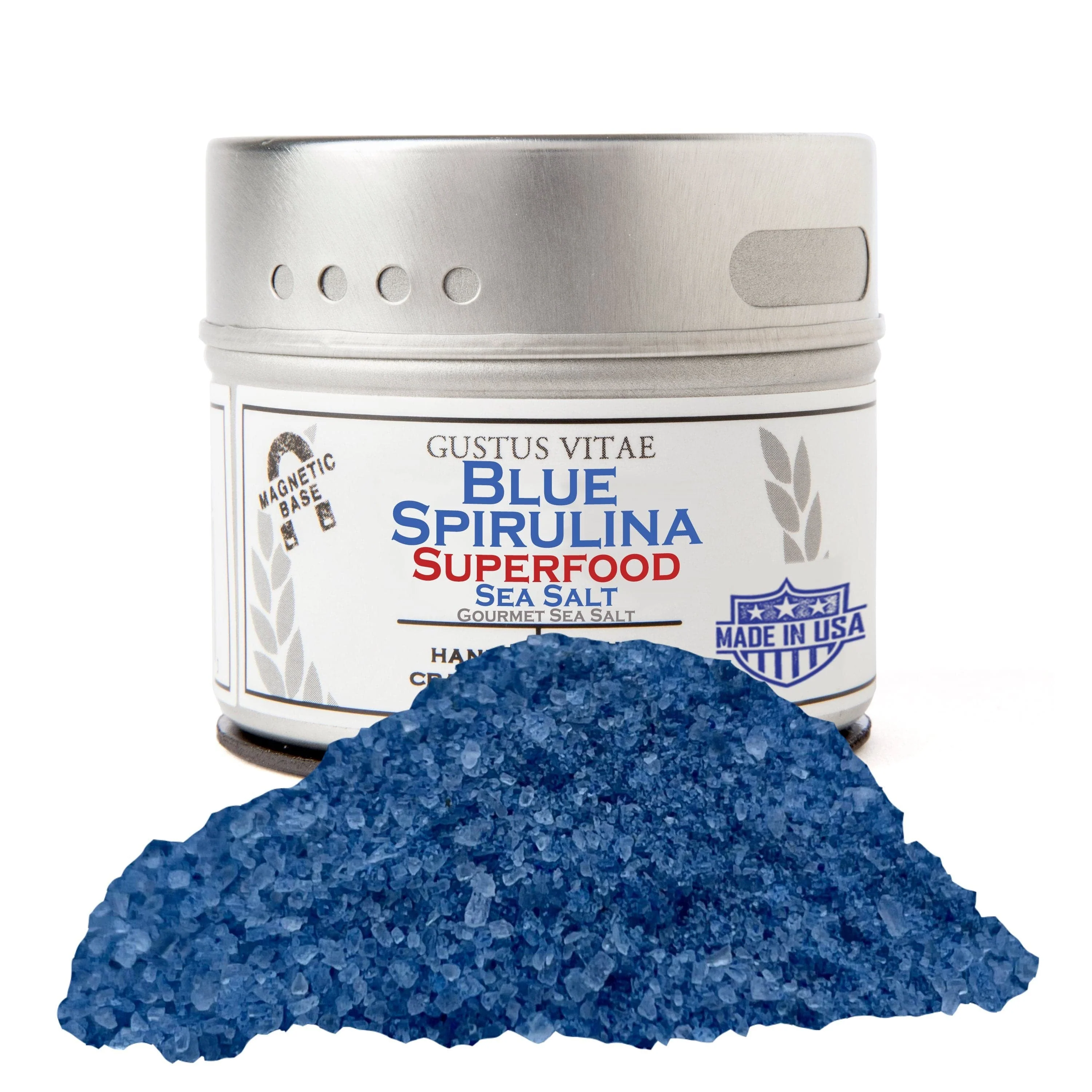Stylish Blue Spirulina Superfood Sea Salt High-End