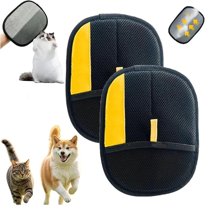 Unique Pet Hair Removal Glove for Cats Dogs Electrostatic Gloves Pet Hair Cat Grooming Gloves for Hairs Removal for Couch Clothes Car Carpet Bed Furniture 2Pcs About This Environmentally Friendly