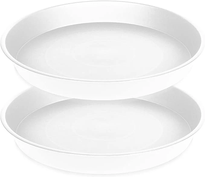 Original Design 2 Pack of 10 inch Plant Saucer Gray Heavy Duty Plastic Plant Saucer 10 inch Fast