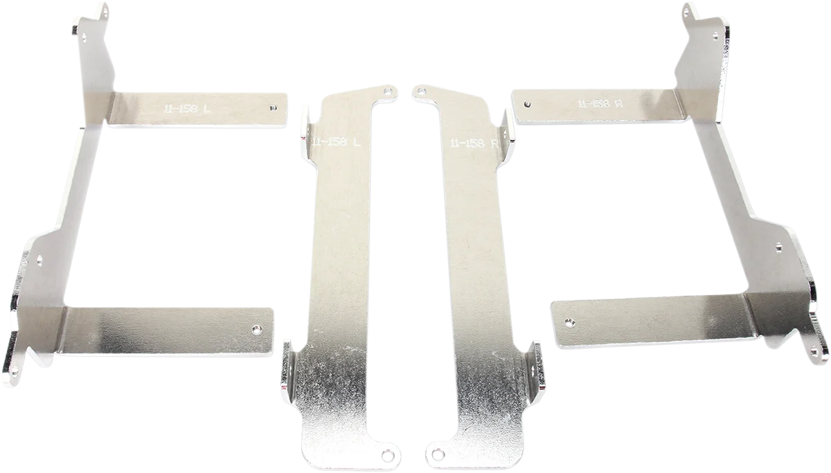 Unique MOOSE RACING Radiator Braces - Silver - Yamaha 11-158 Specialty