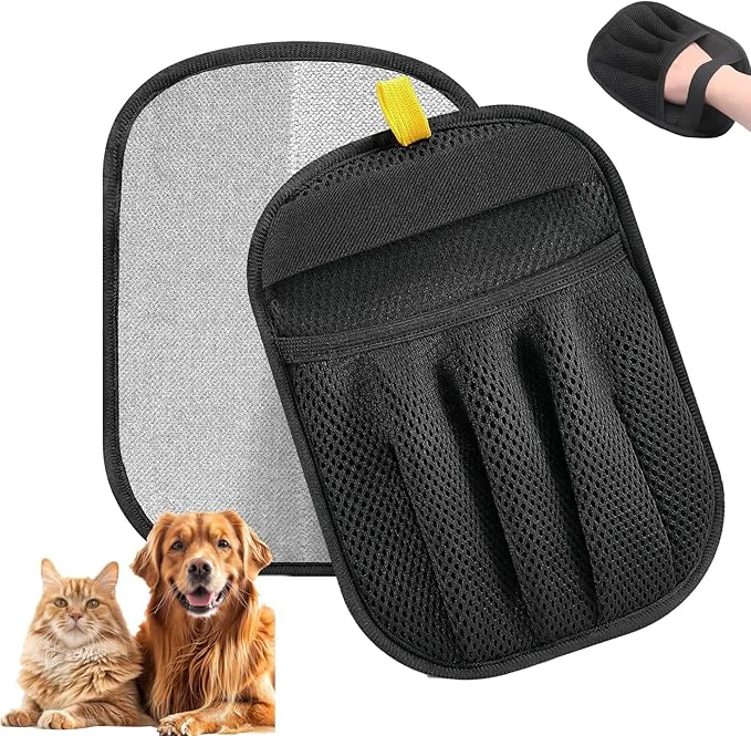 Refined Pet Hair Removal Glove Reusable Electrostatic Cats Dogs Hair Removal Tool for Couch Furniture Carpet Car Seat Clothes 1PCSAbout This Fine Crafted